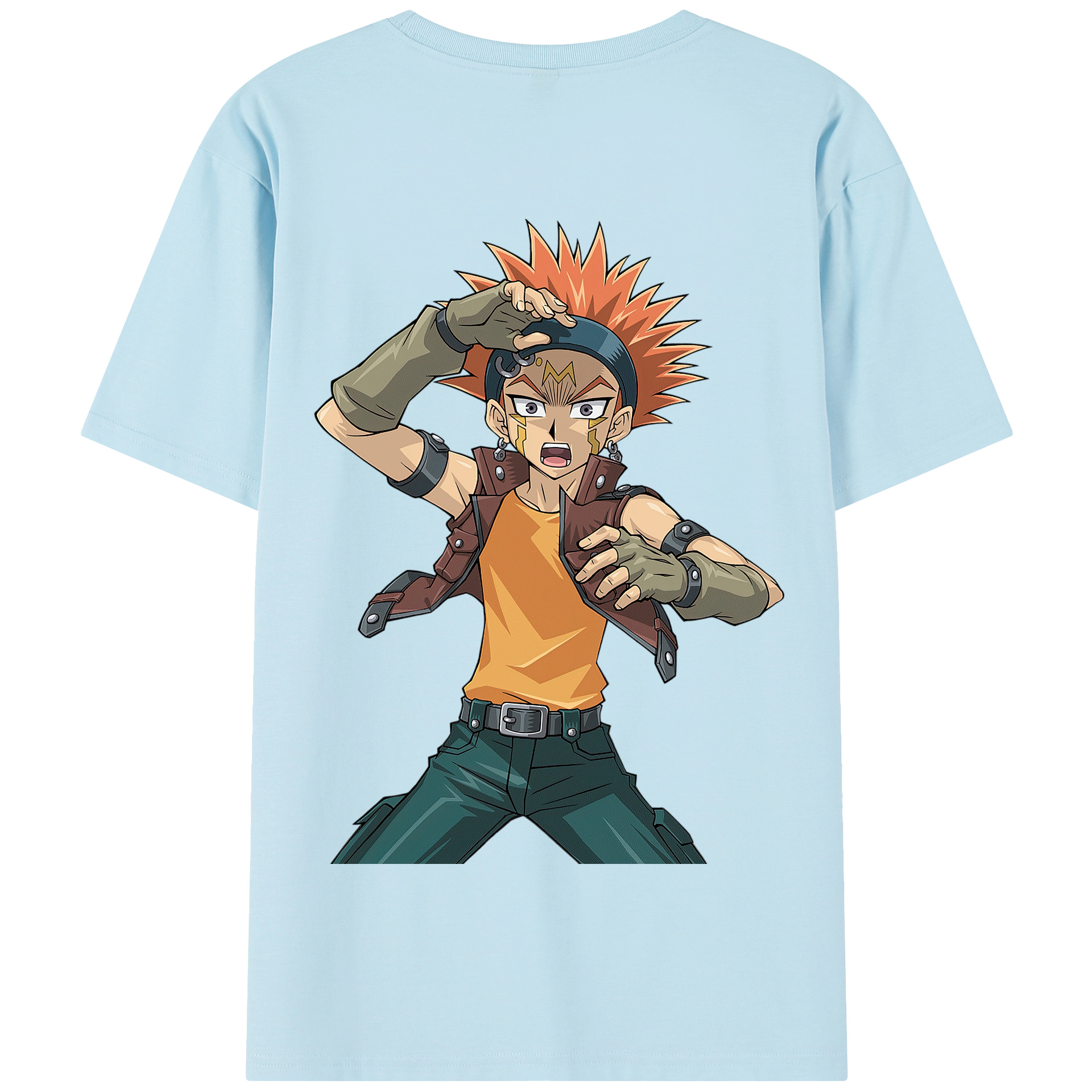 （画像用） 遊☆戯☆王 Yu-Gi-Oh! 綿100％半袖Tシャツ（背面プリント）
